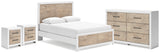 Charbitt Queen Panel Bed with Dresser and 2 Nightstands in Two-tone - PKG016633