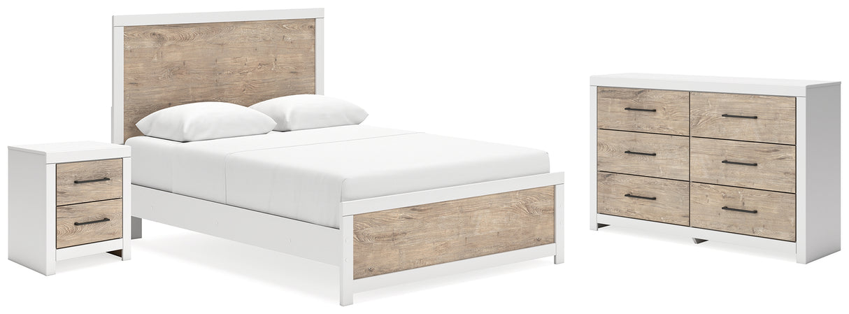 Charbitt Queen Panel Bed with Dresser and Nightstand in Two-tone from Ashley - Luna Furniture