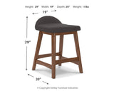 Charcoal/Brown Lyncott Counter Height Dining Table and 4 Barstools - PKG015479