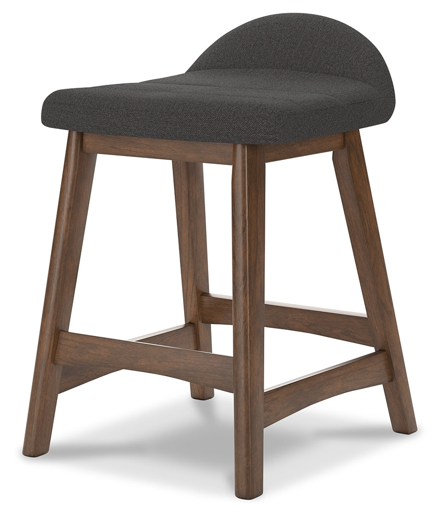 Charcoal/Brown Lyncott Counter Height Dining Table and 4 Barstools - PKG015479