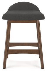 Charcoal/Brown Lyncott Counter Height Dining Table and 4 Barstools - PKG015479