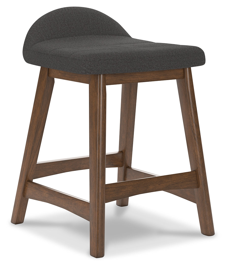 Charcoal/Brown Lyncott Counter Height Dining Table and 4 Barstools - PKG015479