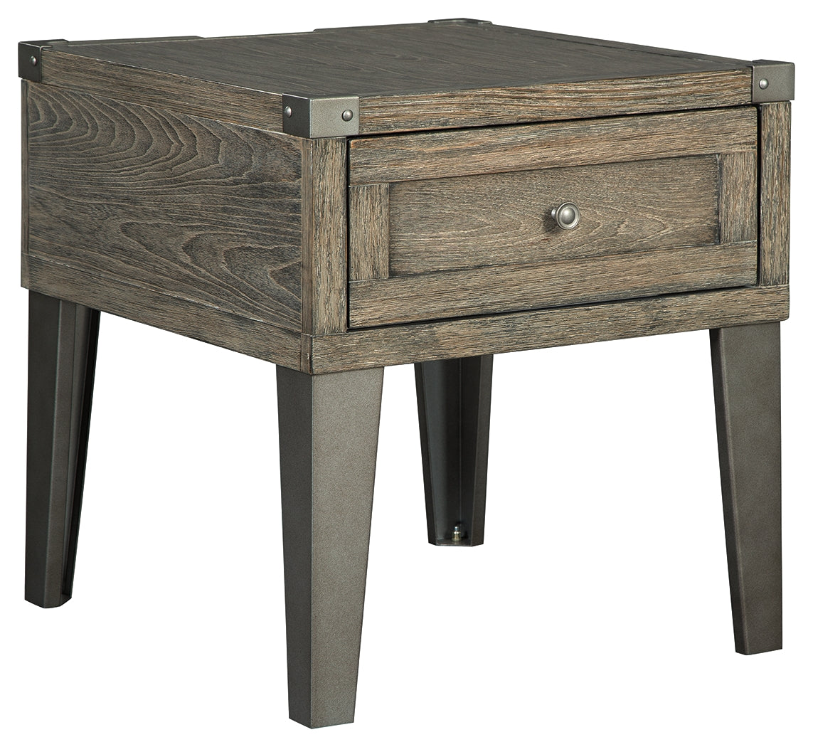 Chazney 2 End Tables in Rustic Brown from Ashley - Luna Furniture