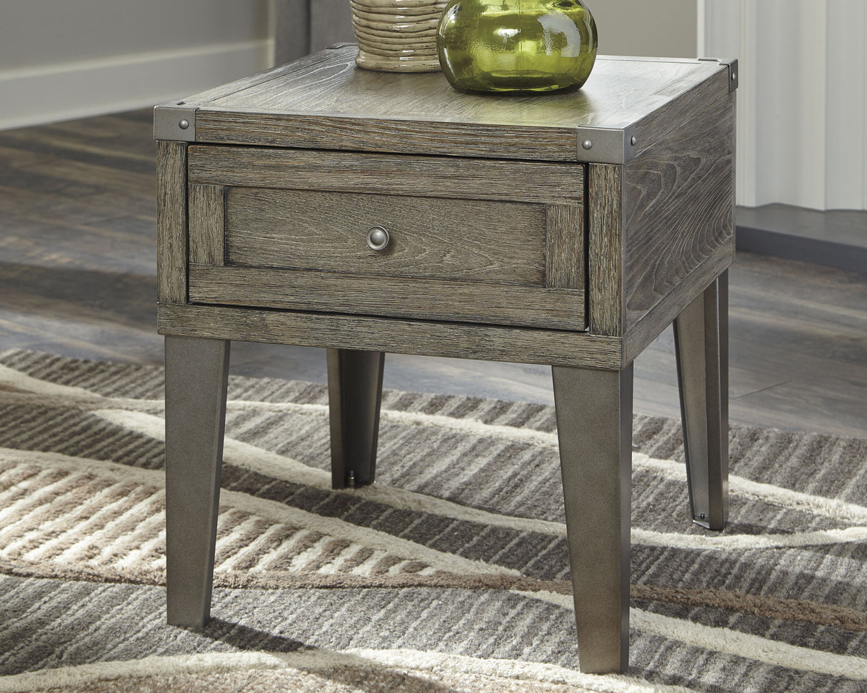 Chazney 2 End Tables in Rustic Brown from Ashley - Luna Furniture