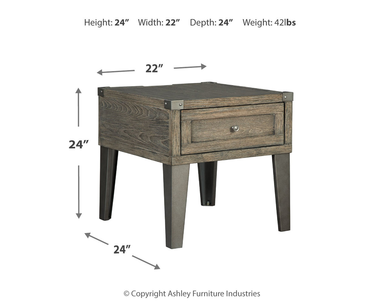 Chazney 2 End Tables in Rustic Brown from Ashley - Luna Furniture