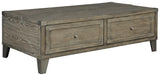 Chazney Coffee Table with 1 End Table in Rustic Brown from Ashley - Luna Furniture