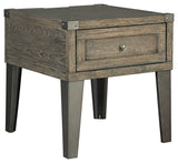 Chazney Coffee Table with 1 End Table in Rustic Brown from Ashley - Luna Furniture