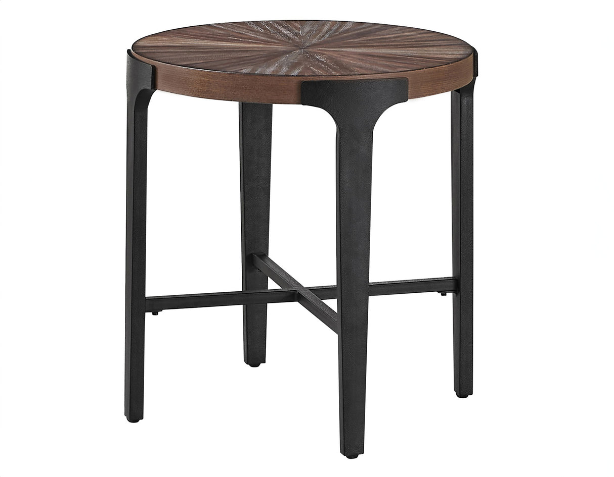 Chevron 22-inch Round End Table from Steve Silver - Luna Furniture