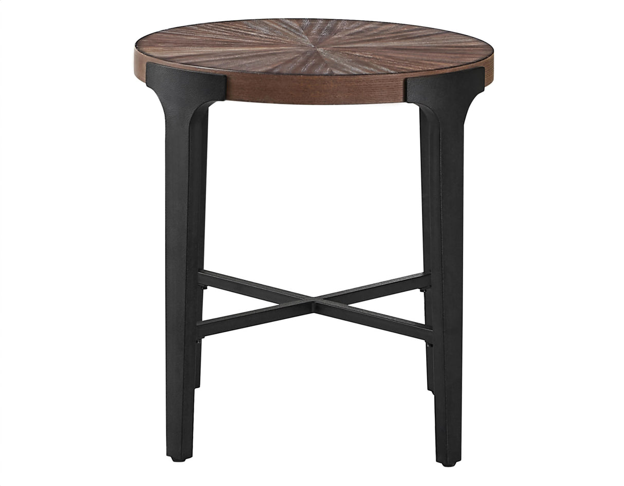 Chevron 22-inch Round End Table from Steve Silver - Luna Furniture