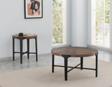 Chevron 22-inch Round End Table from Steve Silver - Luna Furniture