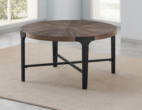 Chevron 36-inch Round Coffee Table - CH200C