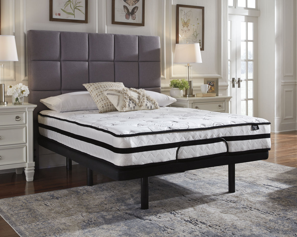 Chime 10 Inch Hybrid 10 Inch Hybrid Mattress with Foundation in White - PKG000523