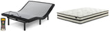 Chime 10 Inch Hybrid Mattress with Adjustable Base in White - PKG010057