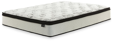 Chime 12 Inch Hybrid 12 Inch Hybrid Mattress with Foundation in White - PKG008807