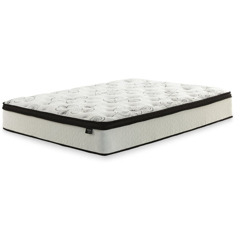 Chime 12 Inch Hybrid Mattress with Adjustable Base in White - PKG010064