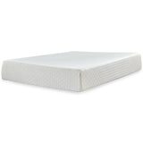 Chime 12 Inch Memory Foam Mattress with Adjustable Base in White - PKG010124