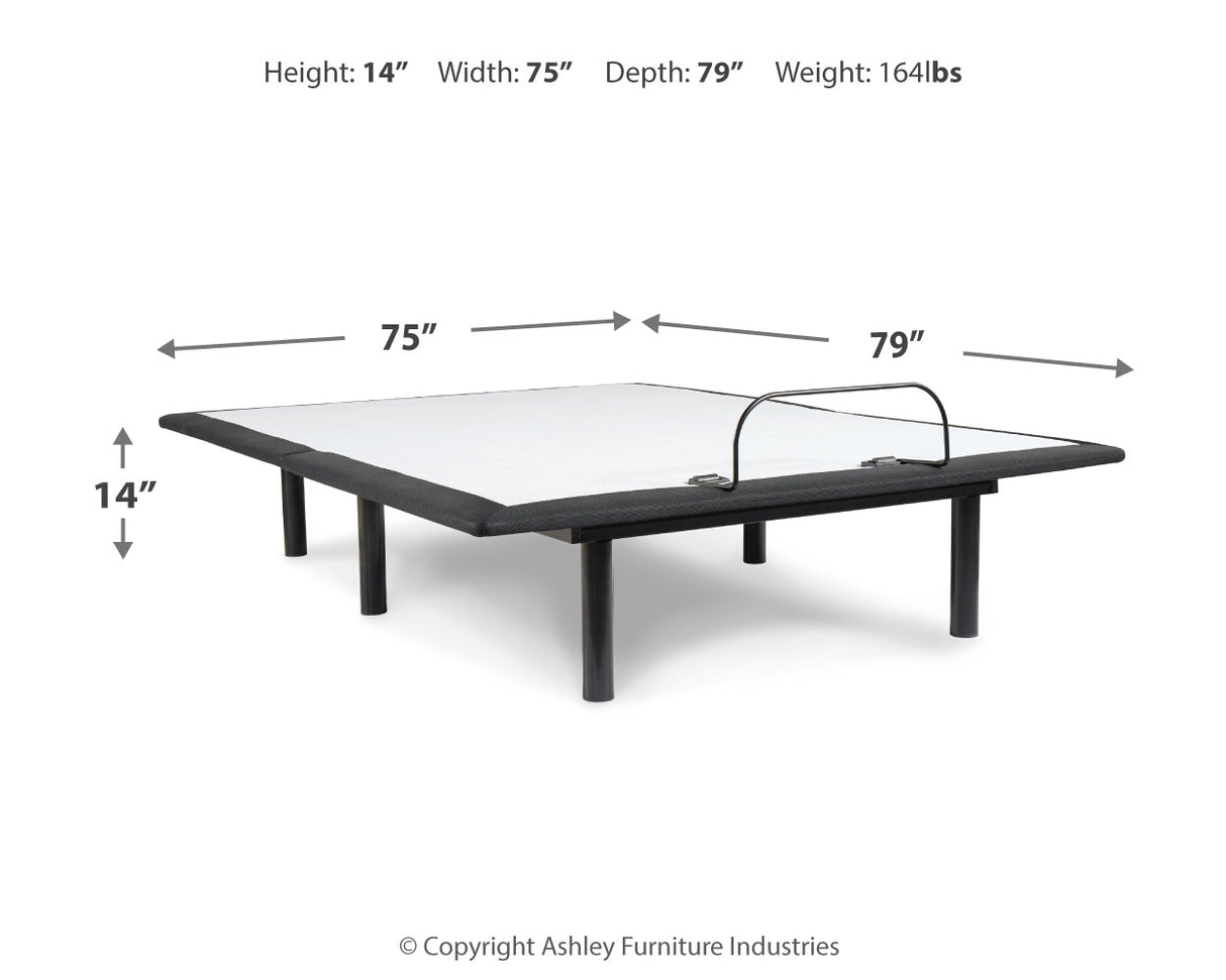 Chime 12 Inch Memory Foam Mattress with Adjustable Base in White - PKG017778