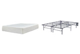 Chime 12 Inch Memory Foam Mattress with Foundation in White - PKG009851