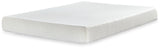 Chime 8 Inch Memory Foam Mattress with Adjustable Base in White - PKG010118