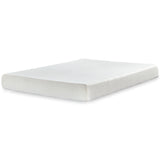 Chime 8 Inch Memory Foam Mattress with Foundation in White - PKG009846