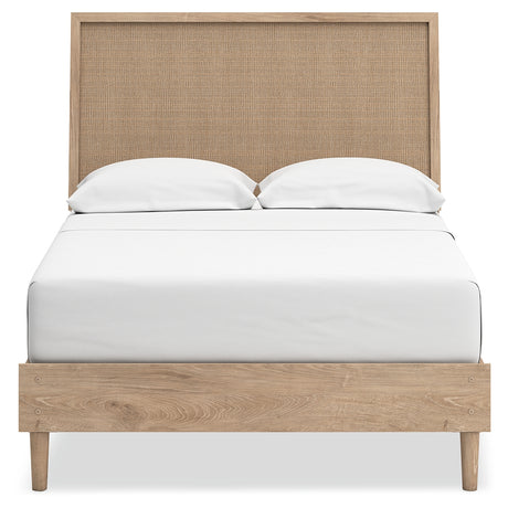 Cielden Full Panel Bed with 2 Nightstands in Two-tone - PKG018926