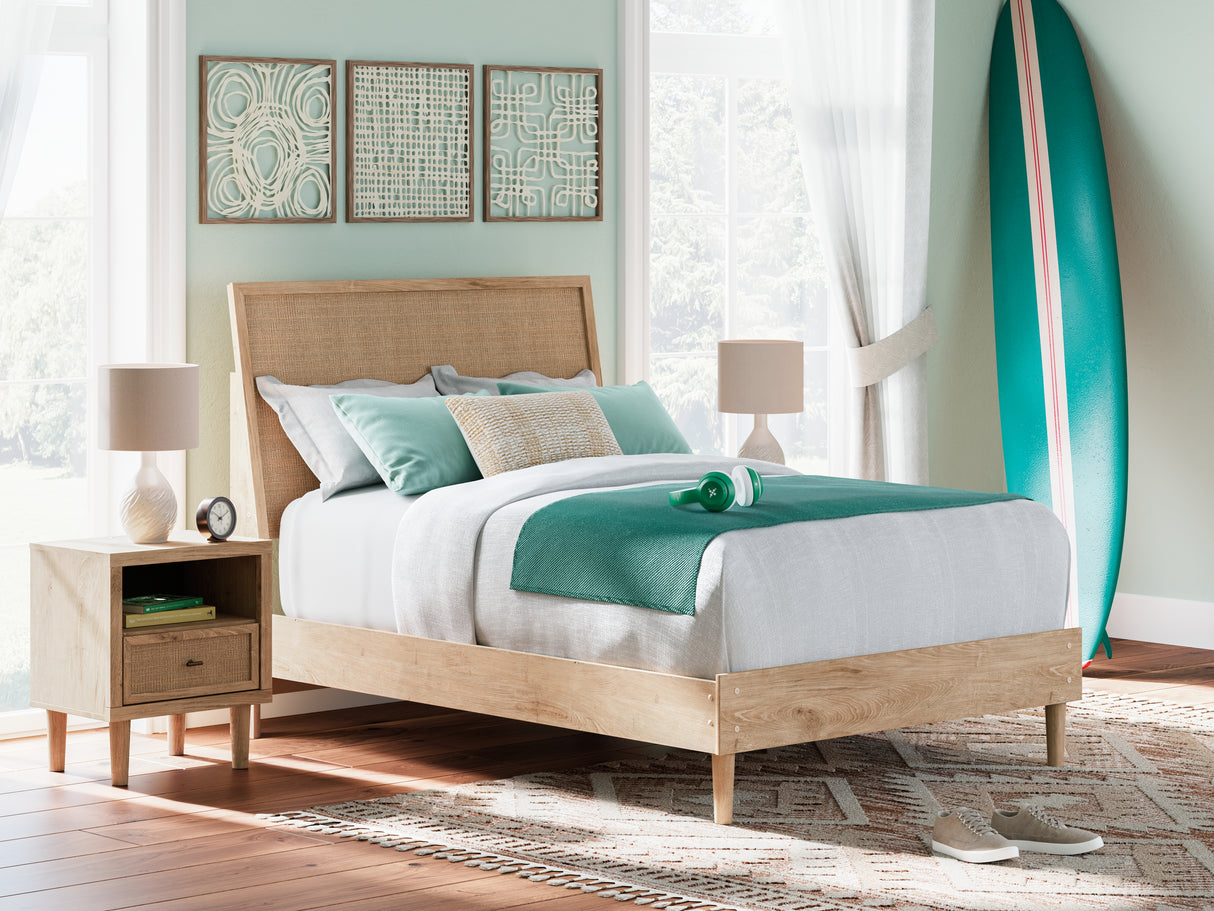 Cielden Full Panel Bed with 2 Nightstands in Two-tone from Ashley - Luna Furniture