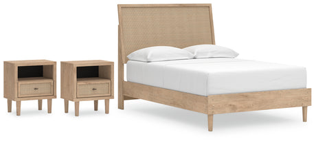 Cielden Full Panel Bed with 2 Nightstands in Two-tone from Ashley - Luna Furniture