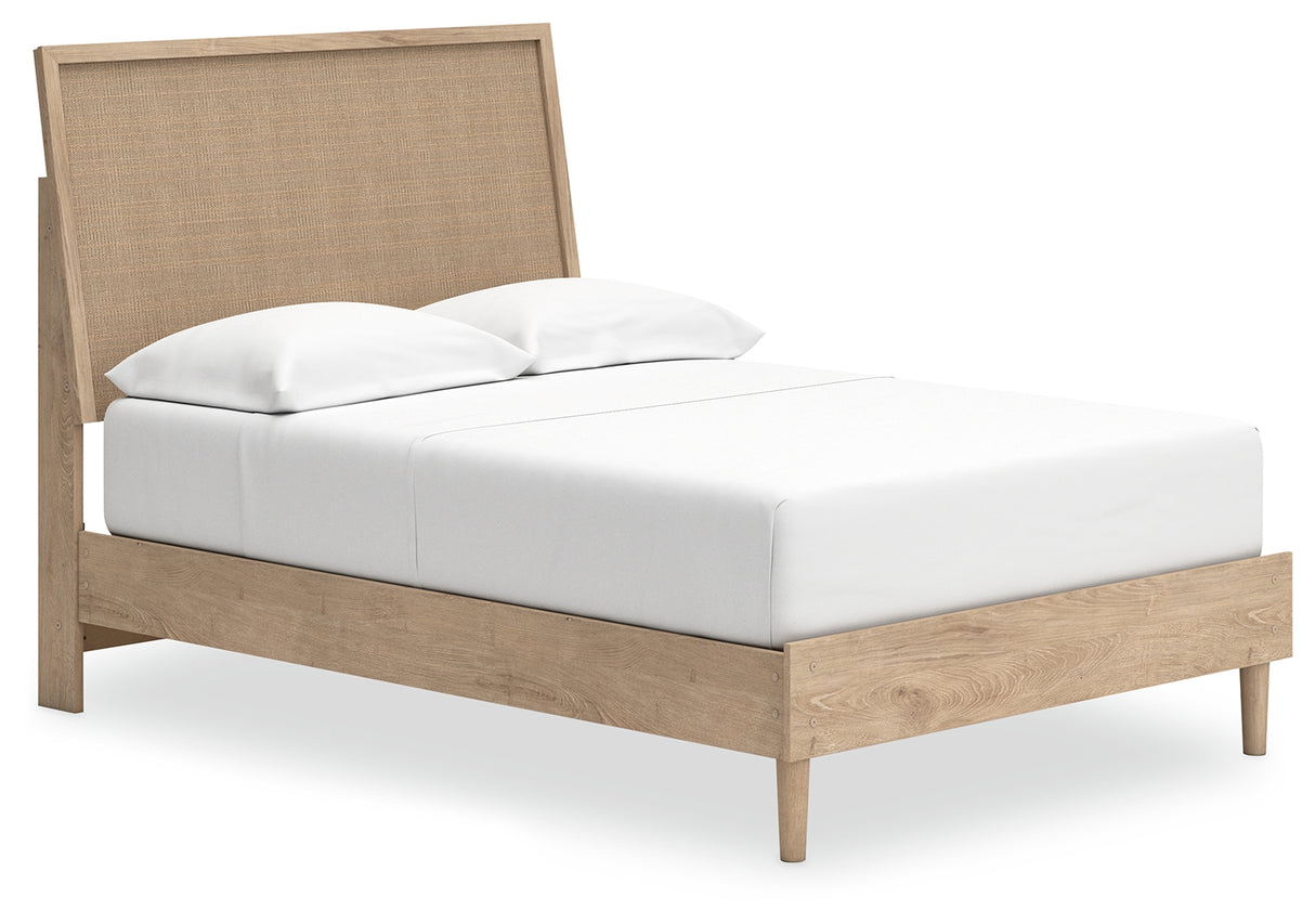 Cielden Full Panel Bed with 2 Nightstands in Two-tone - PKG018926