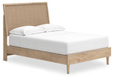 Cielden Full Panel Bed with 2 Nightstands in Two-tone - PKG018926