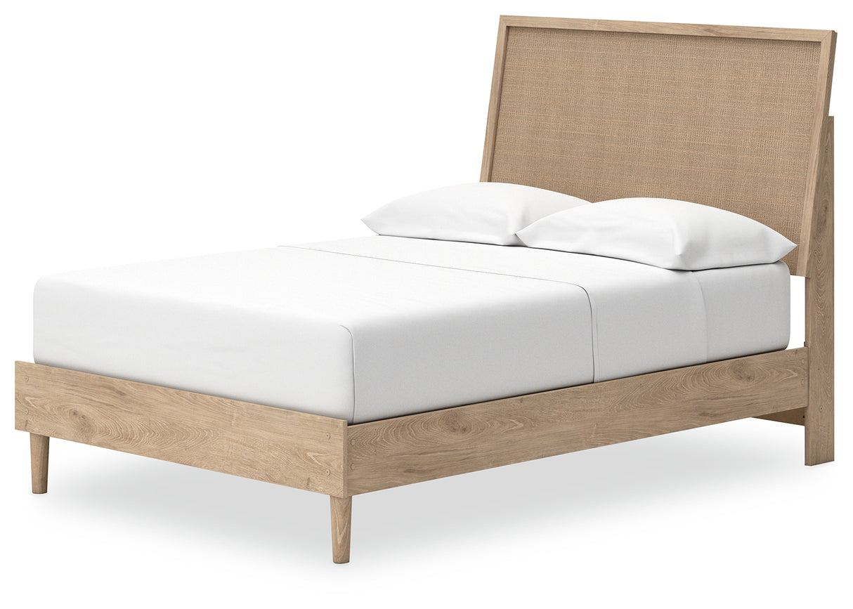 Cielden Full Panel Bed with 2 Nightstands in Two-tone - PKG018926