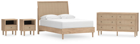 Cielden Full Panel Bed with Dresser and 2 Nightstands in Two-tone - PKG018925