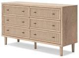 Cielden Full Panel Bed with Dresser and 2 Nightstands in Two-tone - PKG018925