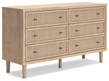 Cielden Full Panel Bed with Dresser and 2 Nightstands in Two-tone - PKG018925