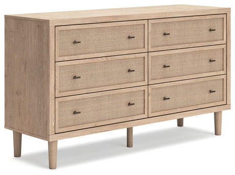 Cielden Full Panel Bed with Dresser and Nightstand in Two-tone - PKG020443