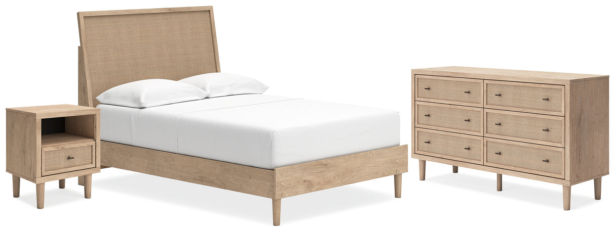 Cielden Full Panel Bed with Dresser and Nightstand in Two-tone - PKG020443