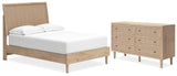 Cielden Full Panel Bed with Dresser in Two-tone - PKG018706