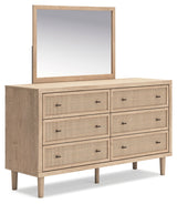 Cielden Full Panel Bed with Mirrored Dresser and 2 Nightstands in Two-tone from Ashley - Luna Furniture