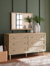 Cielden Full Panel Bed with Mirrored Dresser and 2 Nightstands in Two-tone from Ashley - Luna Furniture