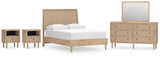 Cielden Full Panel Bed with Mirrored Dresser and 2 Nightstands in Two-tone from Ashley - Luna Furniture