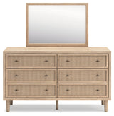 Cielden Full Panel Bed with Mirrored Dresser and 2 Nightstands in Two-tone from Ashley - Luna Furniture