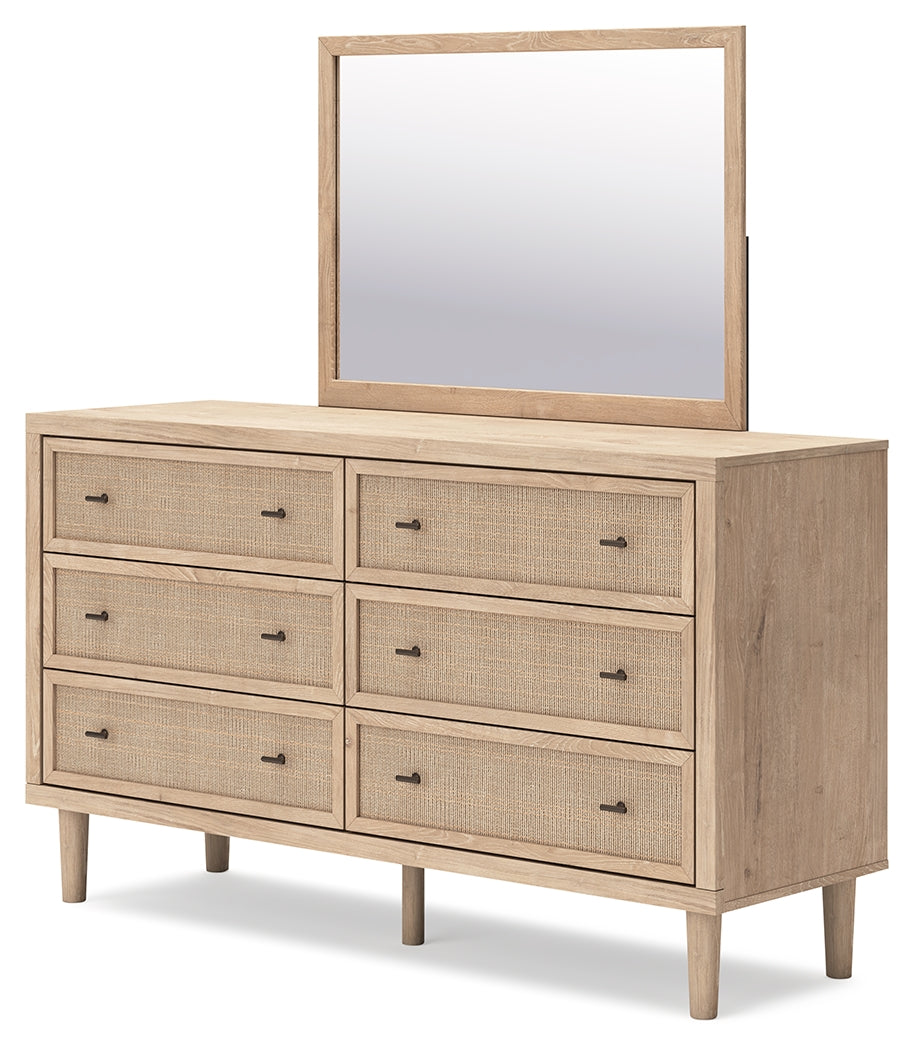 Cielden Full Panel Bed with Mirrored Dresser and 2 Nightstands in Two-tone from Ashley - Luna Furniture