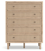 Cielden Full Panel Bed with Mirrored Dresser and Chest in Two-tone from Ashley - Luna Furniture