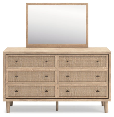 Cielden Full Panel Bed with Mirrored Dresser, Chest and 2 Nightstands in Two-tone - PKG018924