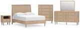 Cielden Full Panel Bed with Mirrored Dresser, Chest and Nightstand in Two-tone from Ashley - Luna Furniture