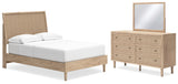 Cielden Full Panel Bed with Mirrored Dresser in Two-tone from Ashley - Luna Furniture