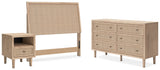 Cielden Full Panel Headboard with Dresser and Nightstand in Two-tone from Ashley - Luna Furniture