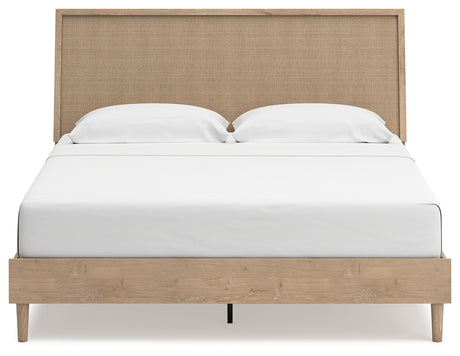 Cielden King Panel Bed with 2 Nightstands in Two-tone - PKG018922