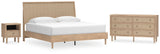 Cielden King Panel Bed with Dresser and Nightstand in Two-tone from Ashley - Luna Furniture