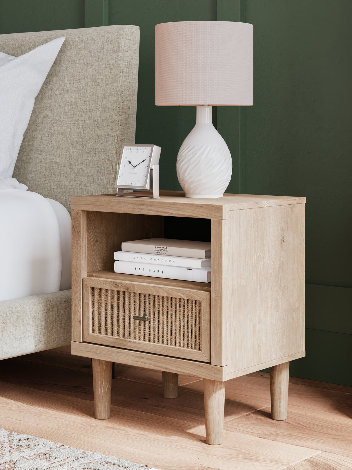 Cielden King Panel Bed with Mirrored Dresser and 2 Nightstands in Two-tone from Ashley - Luna Furniture