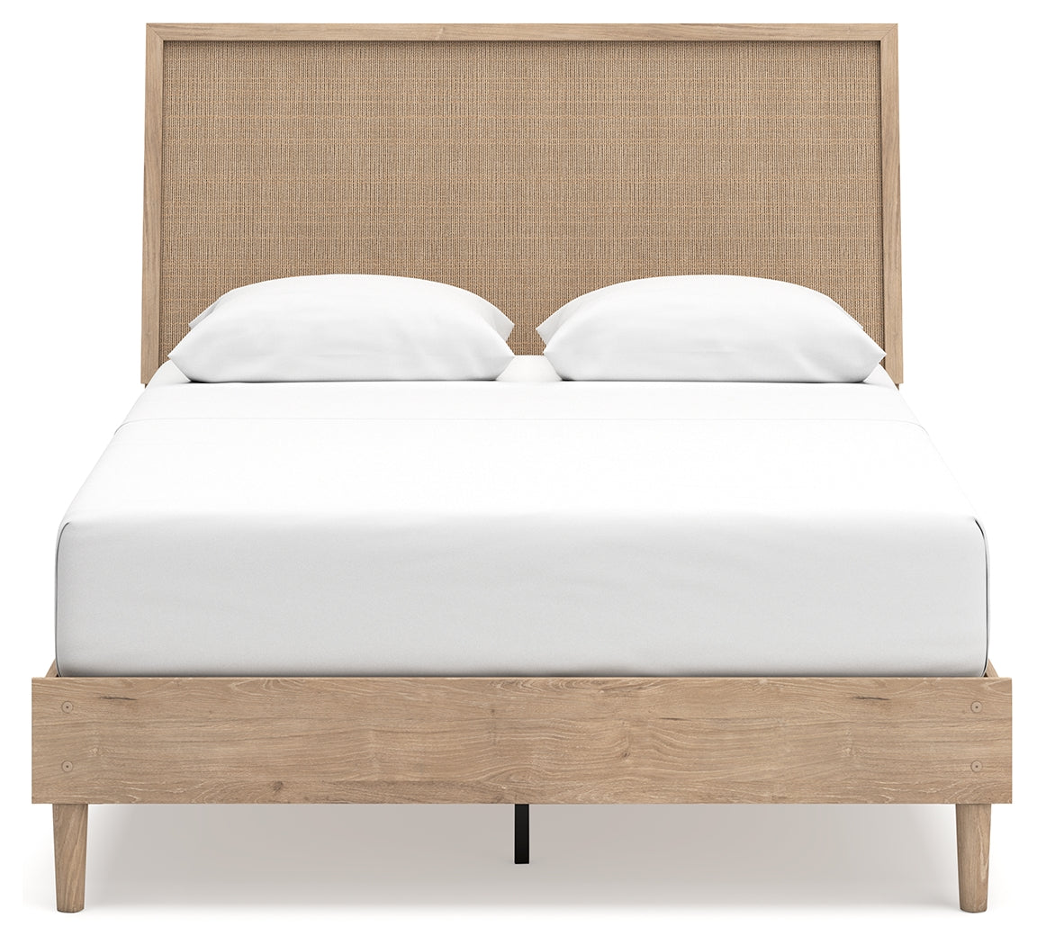 Cielden Queen Panel Bed with 2 Nightstands in Two-tone - PKG018918